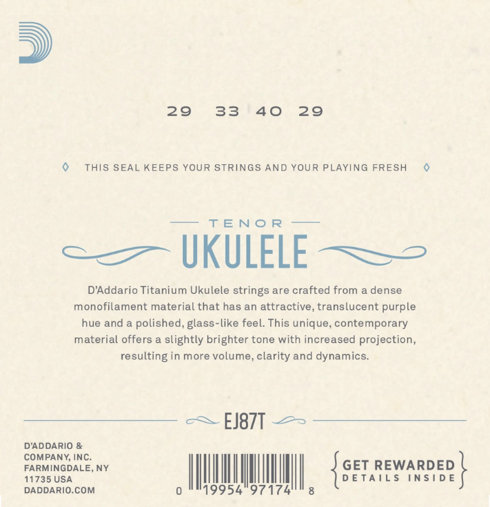 Daddario EJ87T Tenor Ukulele Strengesæt