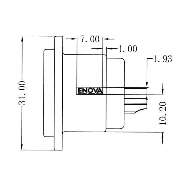 Enova instrumentkabel mono jack15 meter