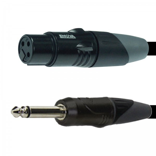 Enova mikrofonkabel XLR hun til monojack 10 meter
