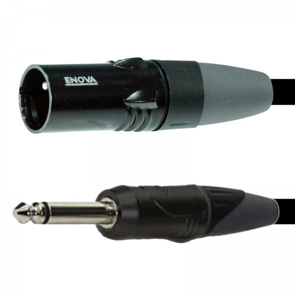 Enova mikrofonkabel XLR han til mono jack 10 meter
