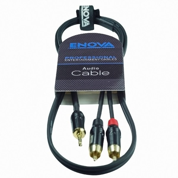 Enova minijack adapter kabel minijack til 2 x Phono 4 meter