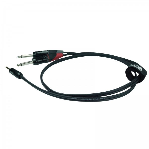Enova minijack adapter kabel minijack til 2 x jack 2 meter