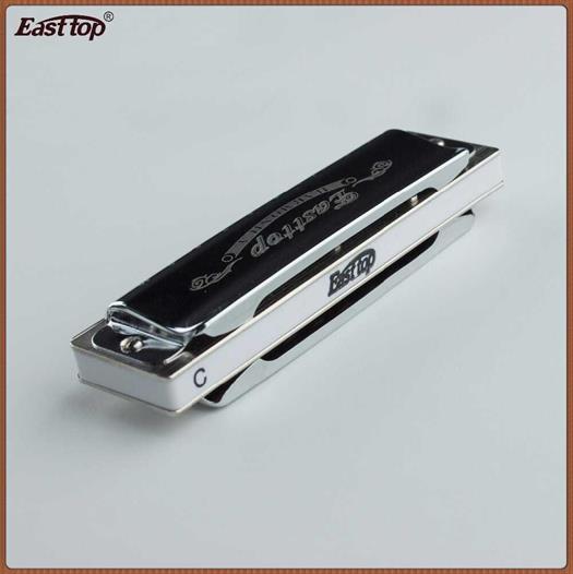Easttop T008 Blues Harp Mundharmonika (F, Sølv)