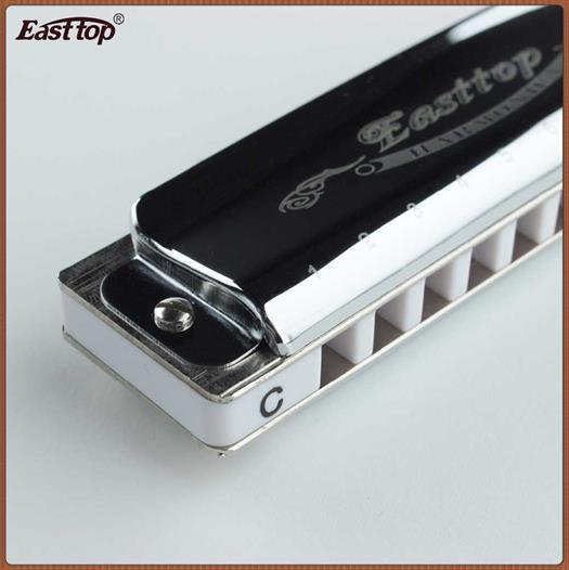 Easttop T008 Blues Harp Mundharmonika (F, Sølv)