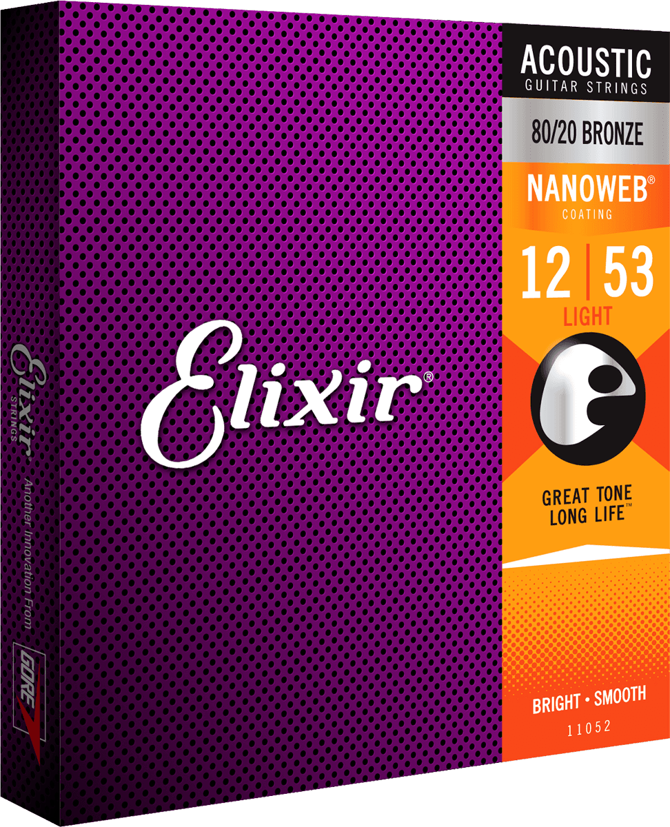 Elixir Nanoweb Bronze 80/20 Guitarstrenge (Light, 12-53)
