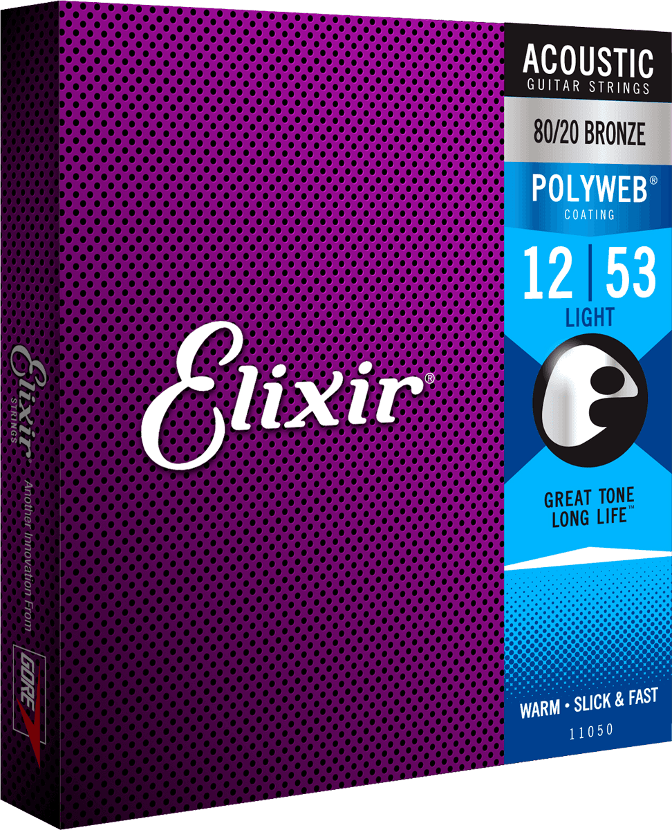 Elixir Polyweb Bronze 80/20 Guitarstrenge (Light, 12-53)