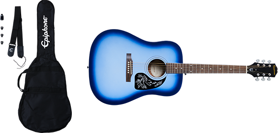 Epiphone Starling Western Guitar Pakke (Starlight Blue)