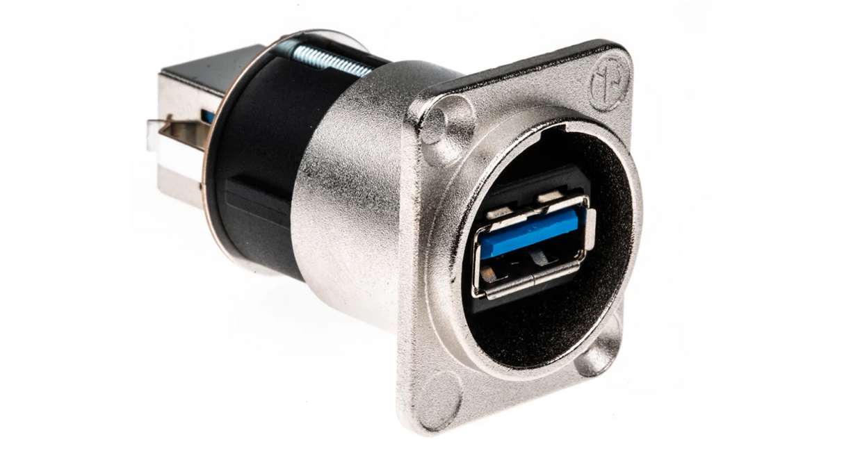 Neutrik NAUSB3 USB 3.0 Chassis stik (Sølv)