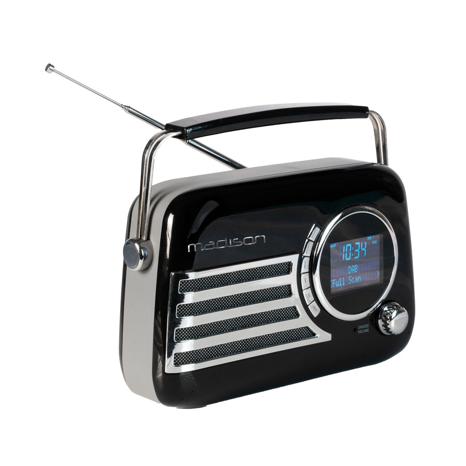 Madison Retro Radio med Bluetooth, FM og DAB (Sort)