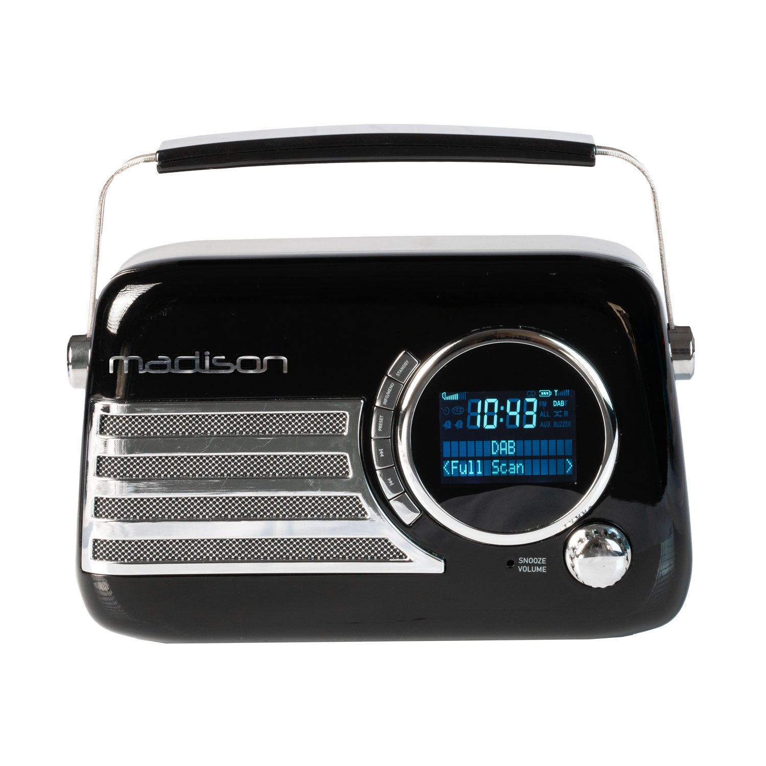 Madison Retro Radio med Bluetooth, FM og DAB (Sort)