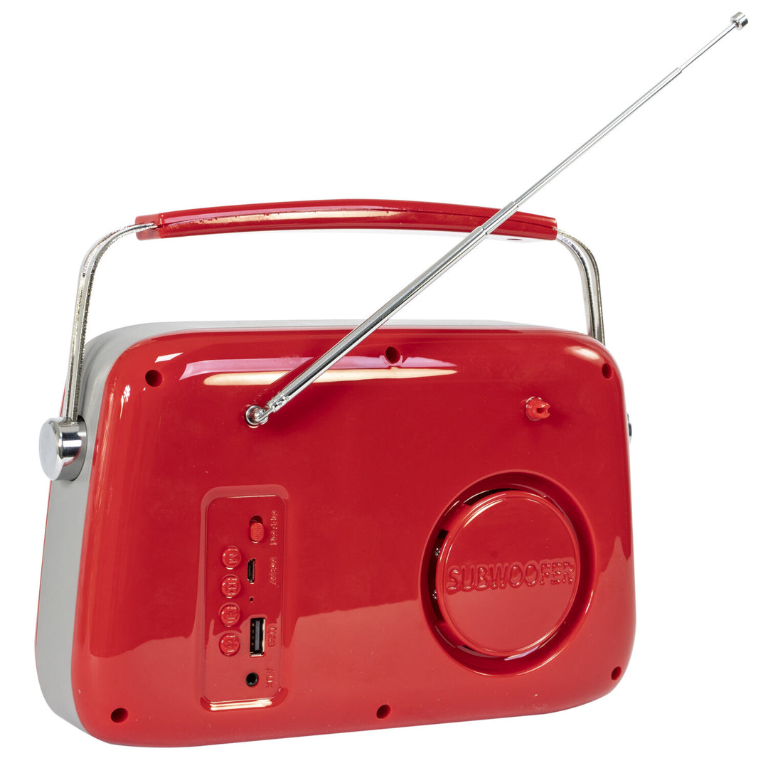 Madison Retro Radio m. Bluetooth og FM (Rød)
