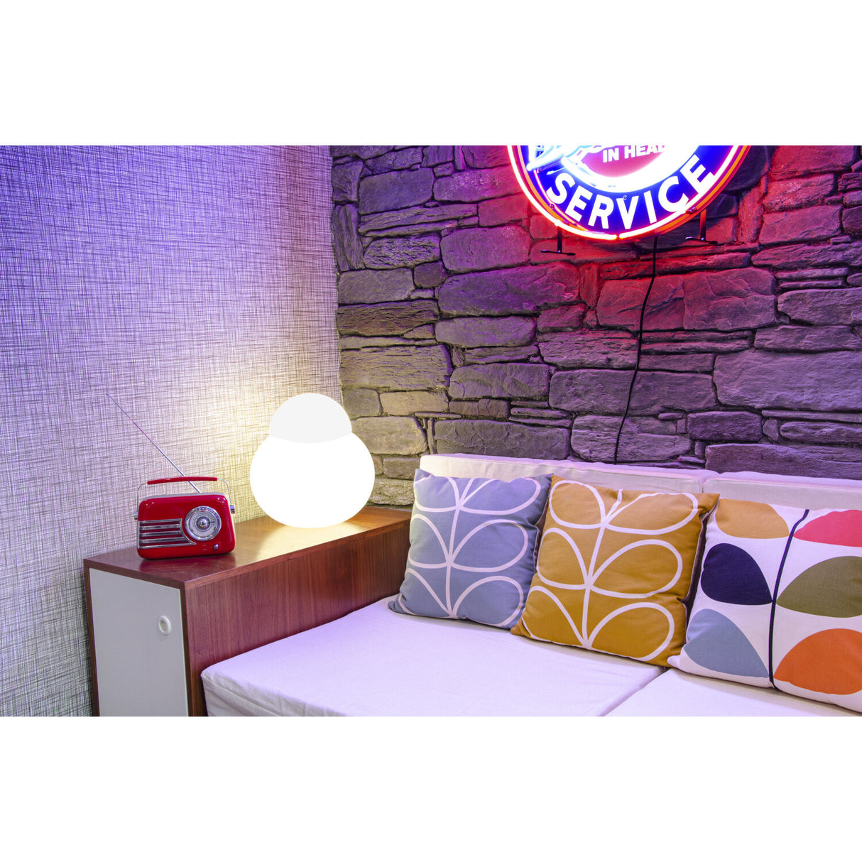 RETURVARE - Madison Retro Radio m. Bluetooth og FM (Rød)