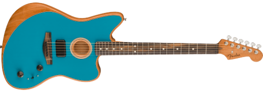 Fender American Acoustasonic Jazzmaster El-guitar (Ocean Turquoise)