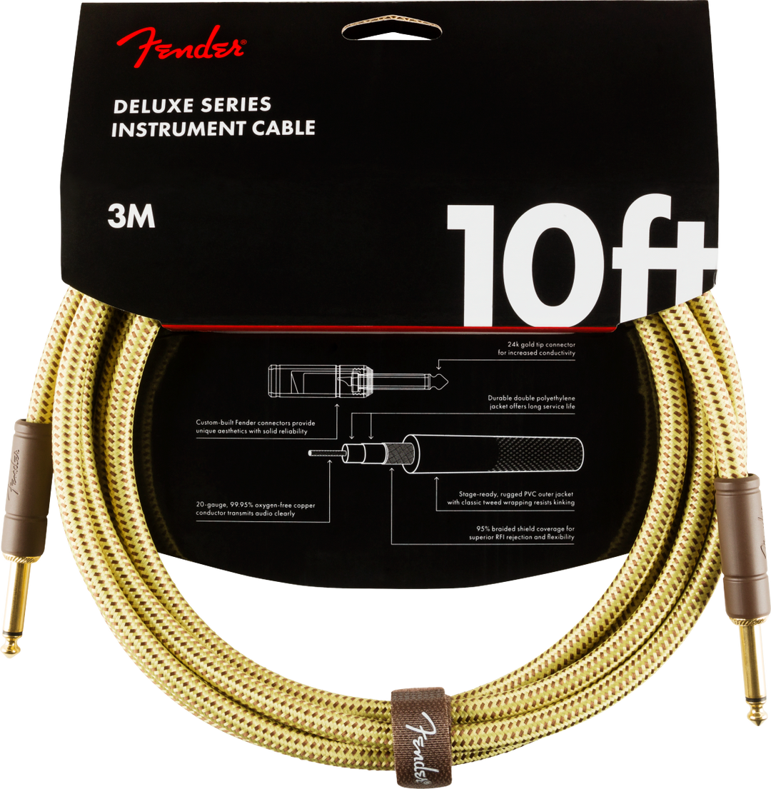 Fender Deluxe Guitar Kabel (Tweed, 3m)