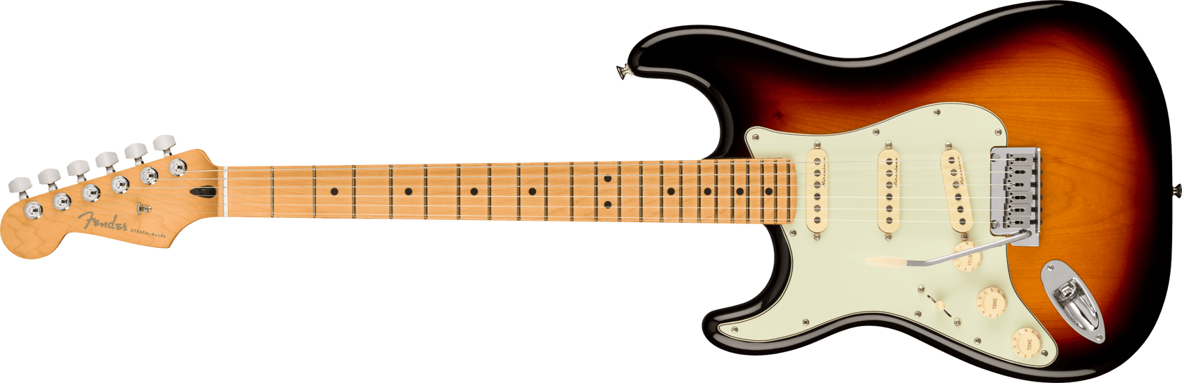 Fender Player Plus Stratocaster Venstrehånds El-guitar (3-Color Sunburst)