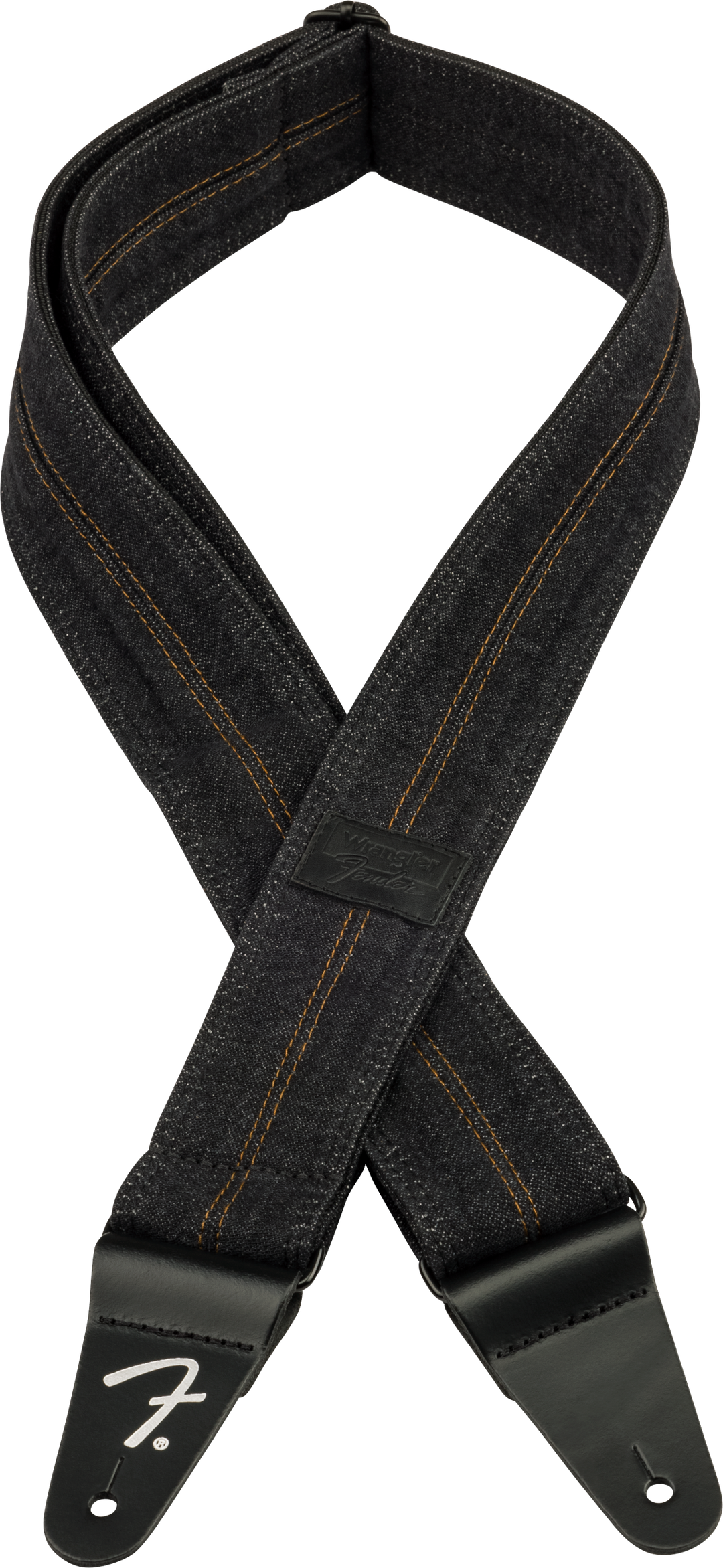 Fender x Wrangler Denim Guitarrem (Washed Black Stitch, 2")