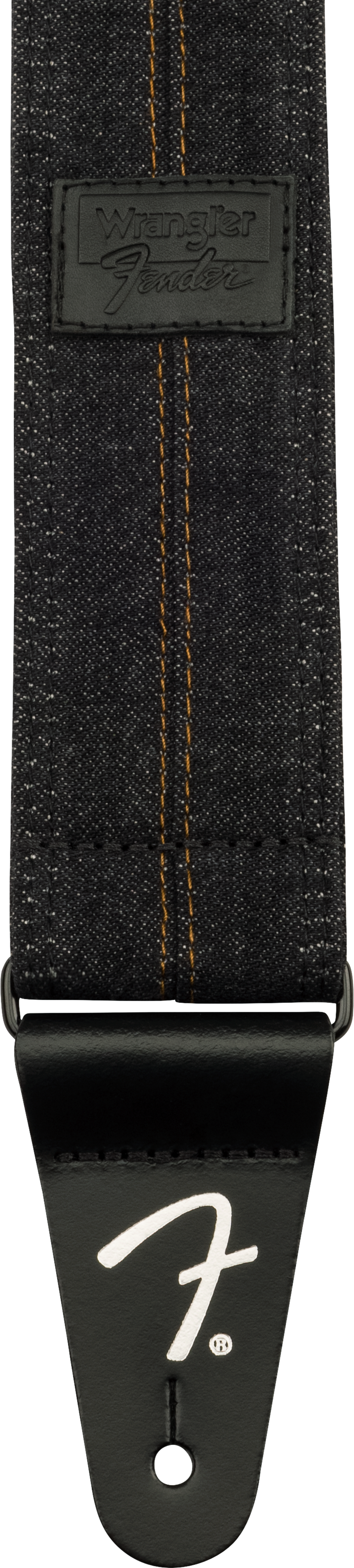 Fender x Wrangler Denim Guitarrem (Washed Black Stitch, 2")