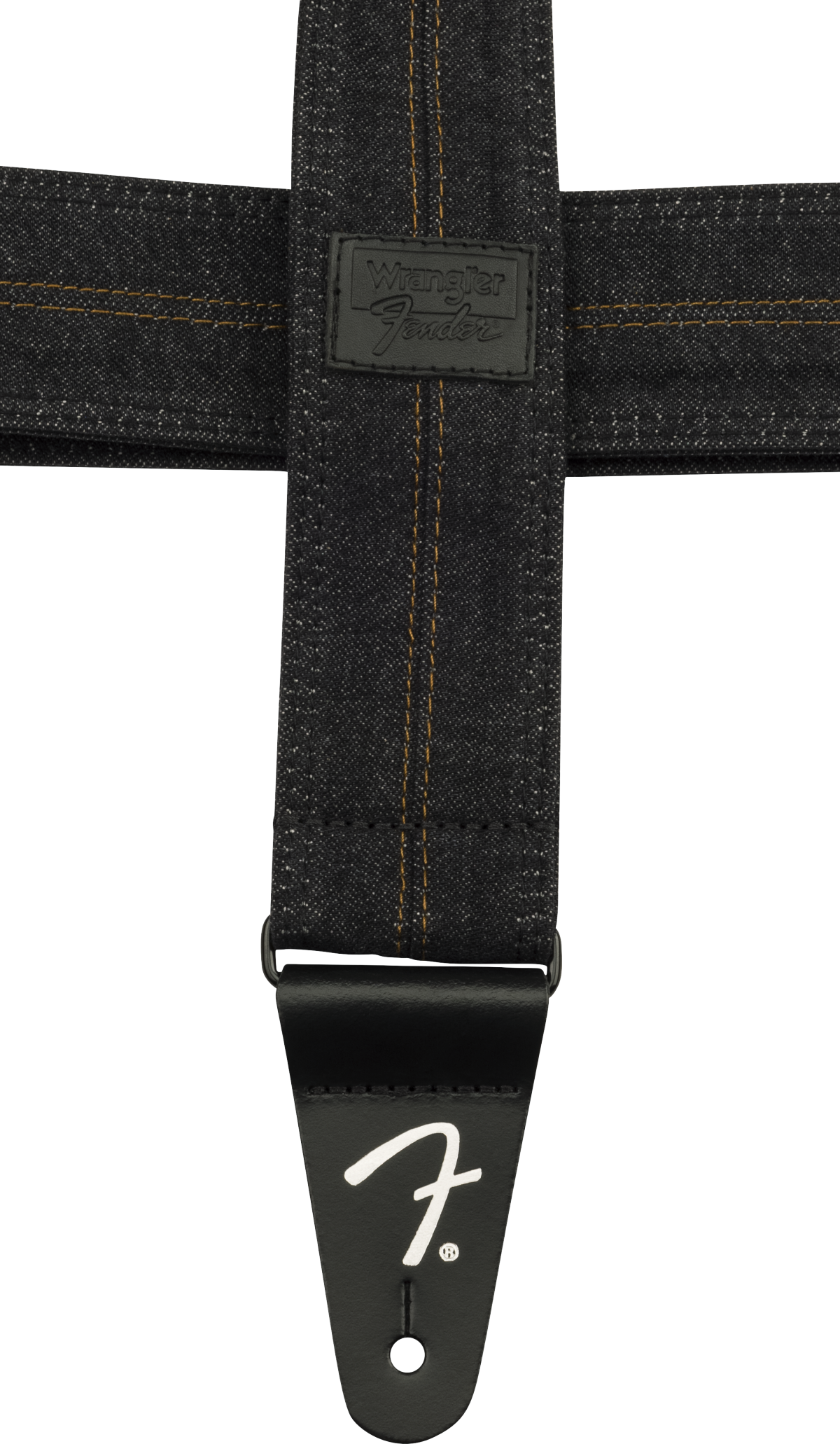 Fender x Wrangler Denim Guitarrem (Washed Black Stitch, 2")
