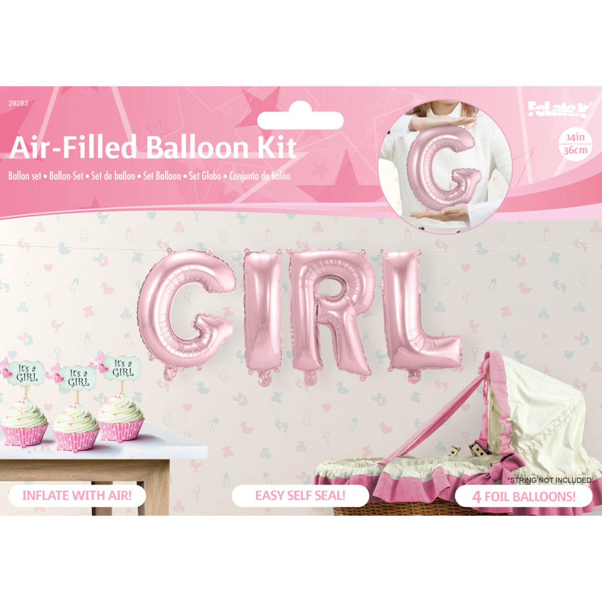 Folieballon Baby "Girl" (Pink)