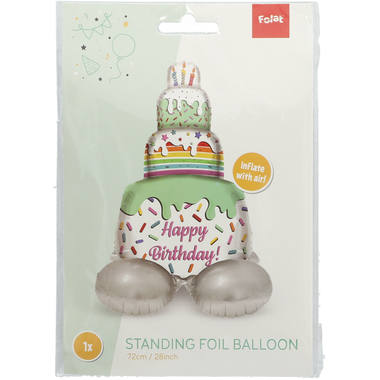 Folieballon 'Happy Birthday!' Kage (72 cm)