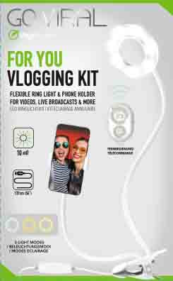 Digipower For You Vlogging kit 3" Ringlight med fjernbetjening