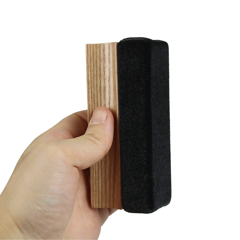 Rensesæt til Vinyl plader med børste i asketræ