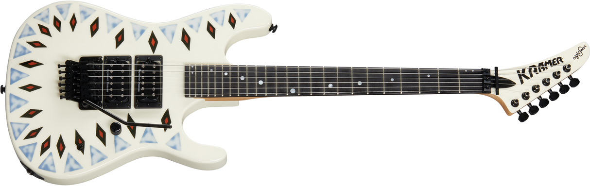 KRamer Guitars NightSwan El-guitar (Vintage White Aztec Graphic)