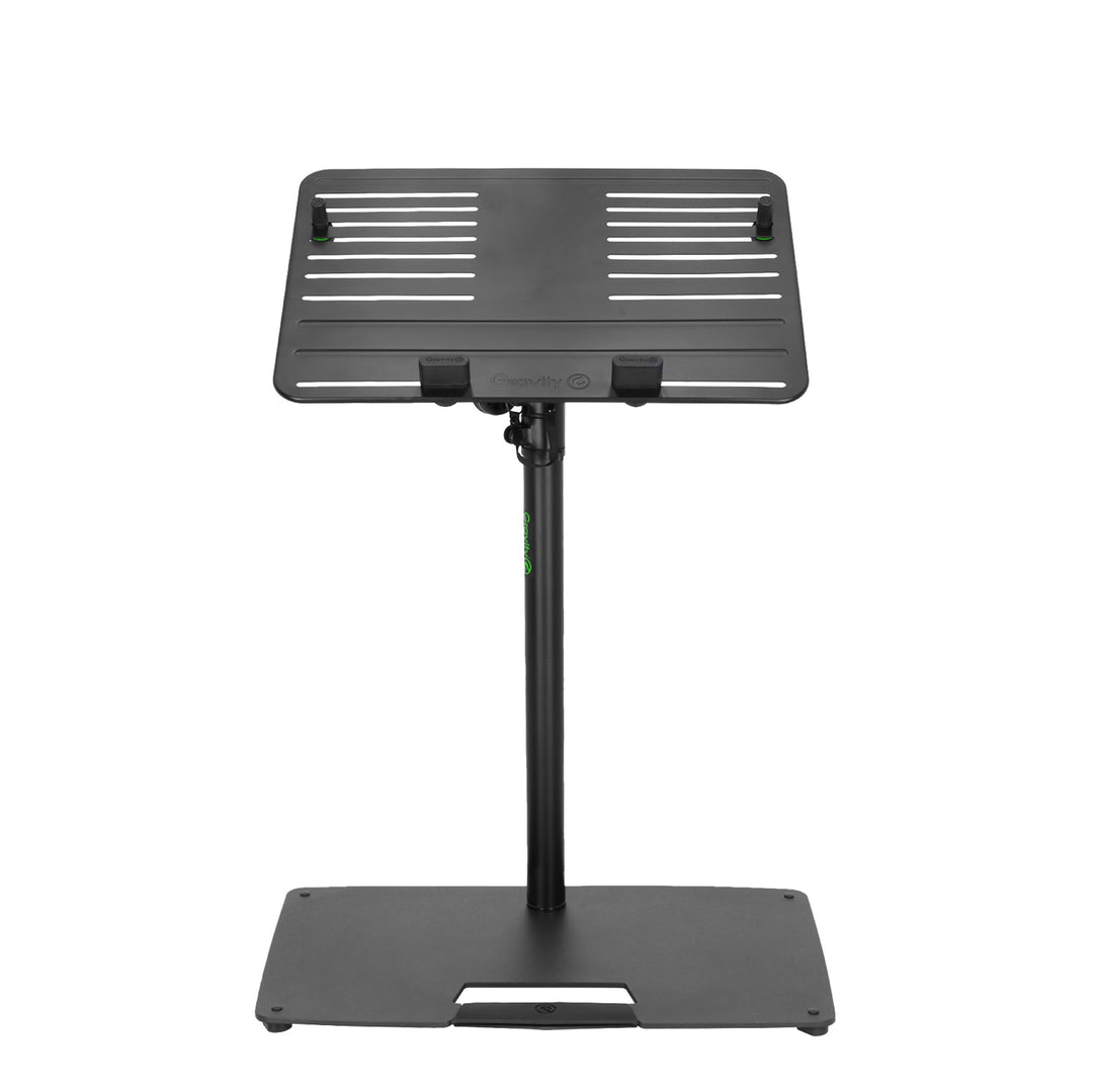 Gravity LTS T 02 B - Universelt laptopstativ med justerbare holdepinde og stålbase, sort