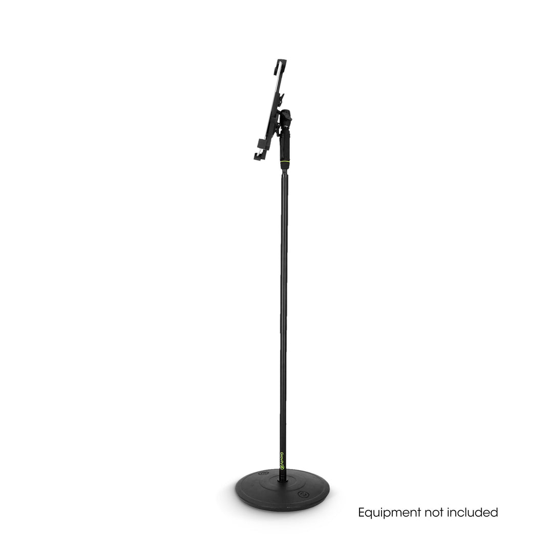 Gravity MA T TH 02 SET 2 - Tablet-holder til rejsende og enhånds mikrofonstativ med rund fod