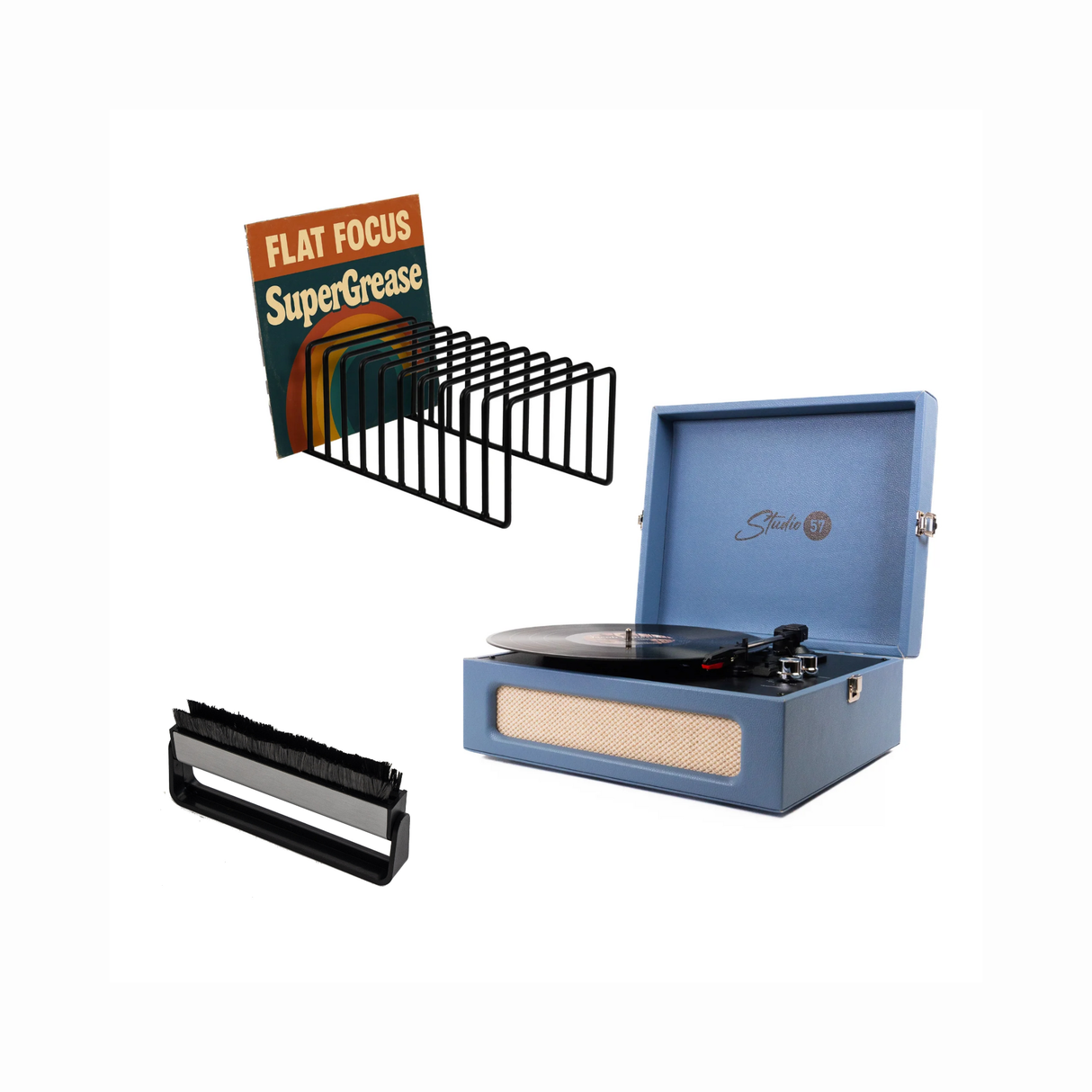 Studio 57 Groovy Pladespiller (Blå) Bundle
