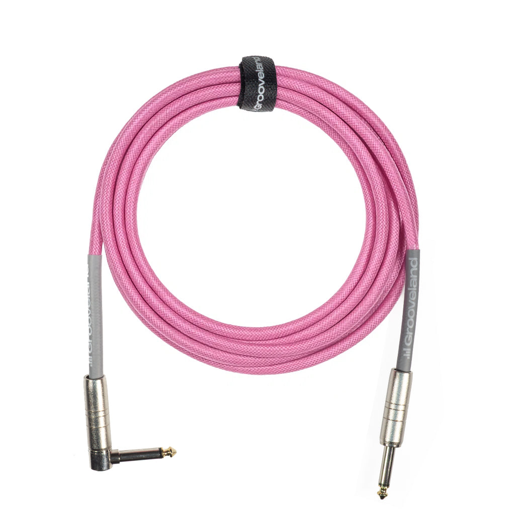 Grooveland Tweed Vinkel Guitarkabel (3m - Pink)