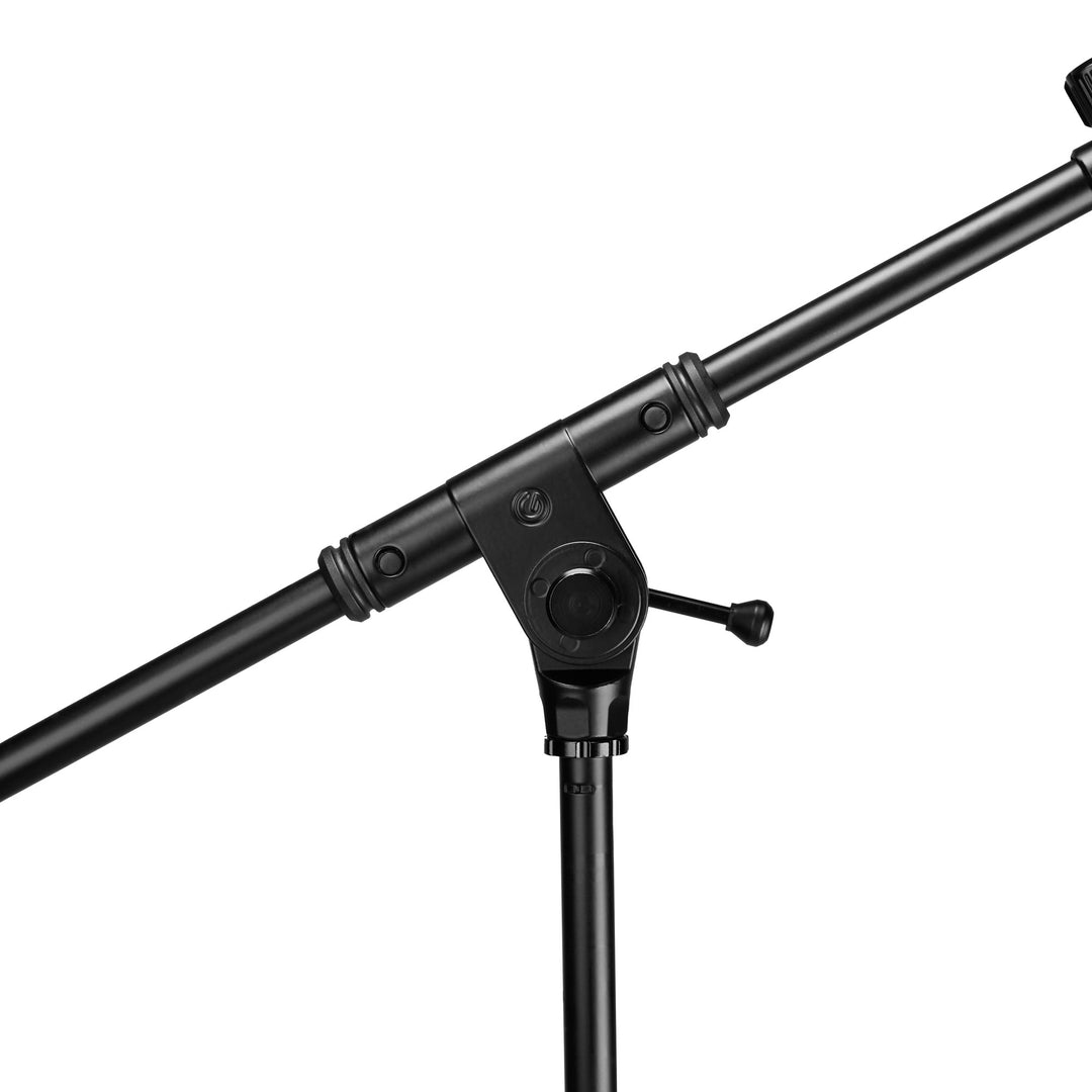 Gravity TMS 4232 B - Touring Series kort mikrofonstativ med sammenklappelig trefodsfod og 2-punkts justerbar teleskopboom, sort