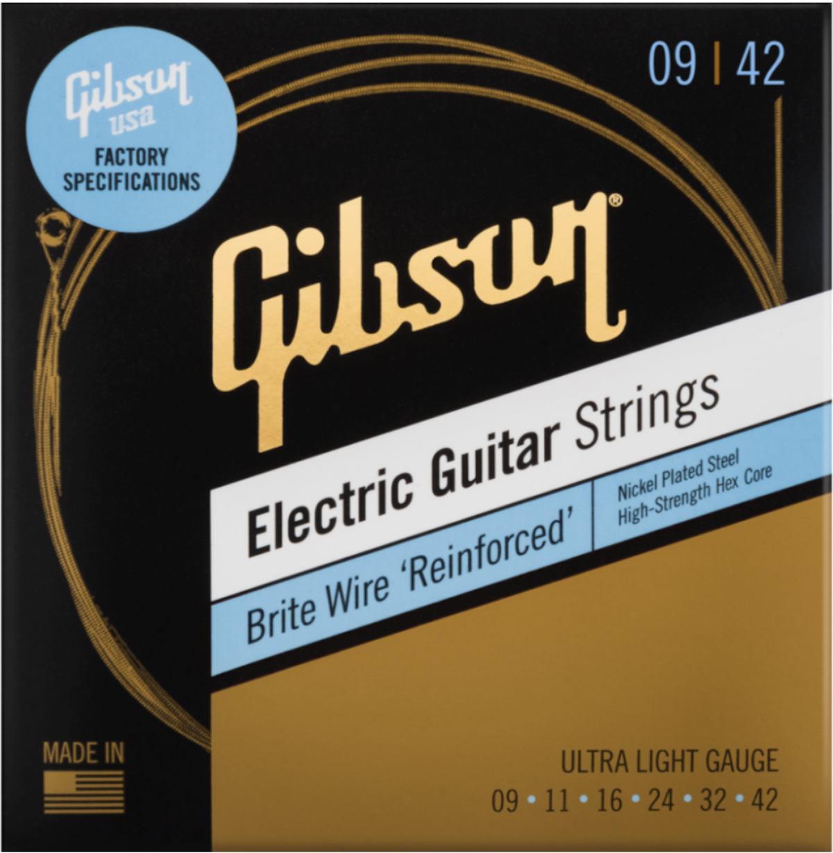 Gibson Brite Wire 'Reinforced' Guitarstrenge (Ultra-Light)