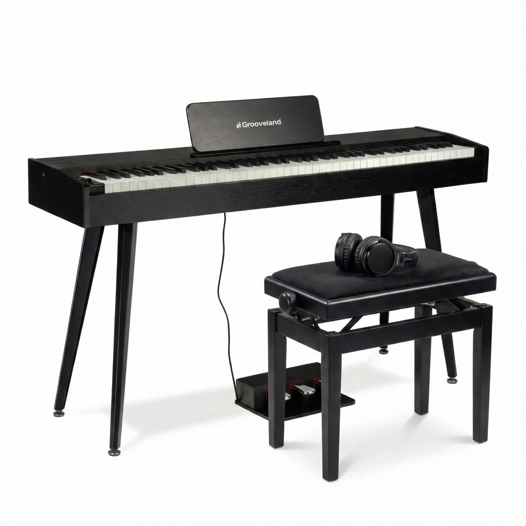 Grooveland DDP-140 El Klaver (Sort) Bundle