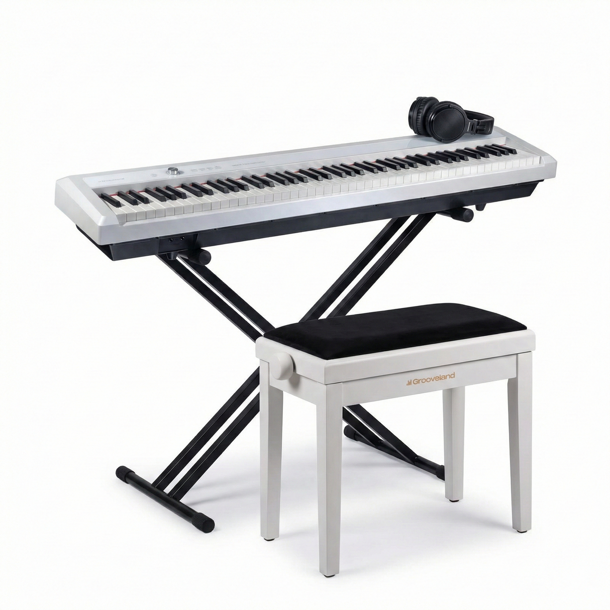 Grooveland P450 El Klaver (Hvid) Komplet Pakke