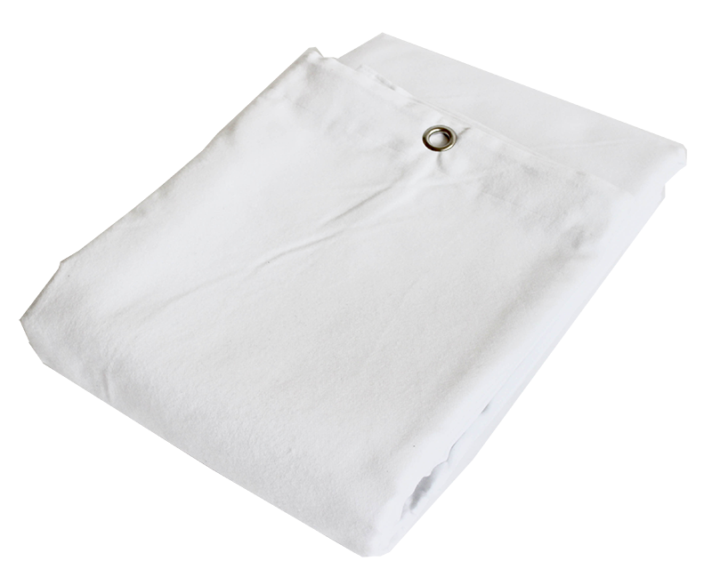 Molton Bagtæppe m. Øjer (Hvid)