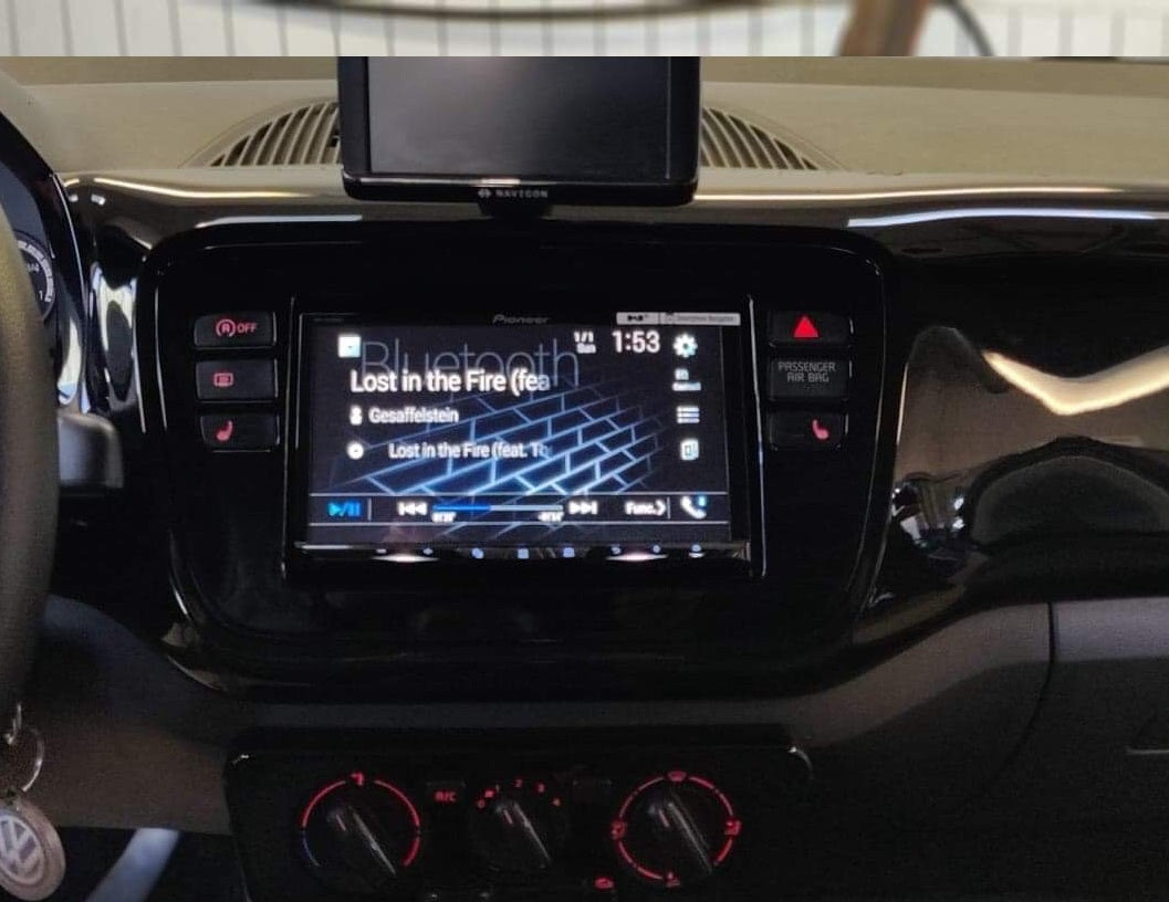 2-DIN Ramme til Mii, Citigo og Up (Sort)