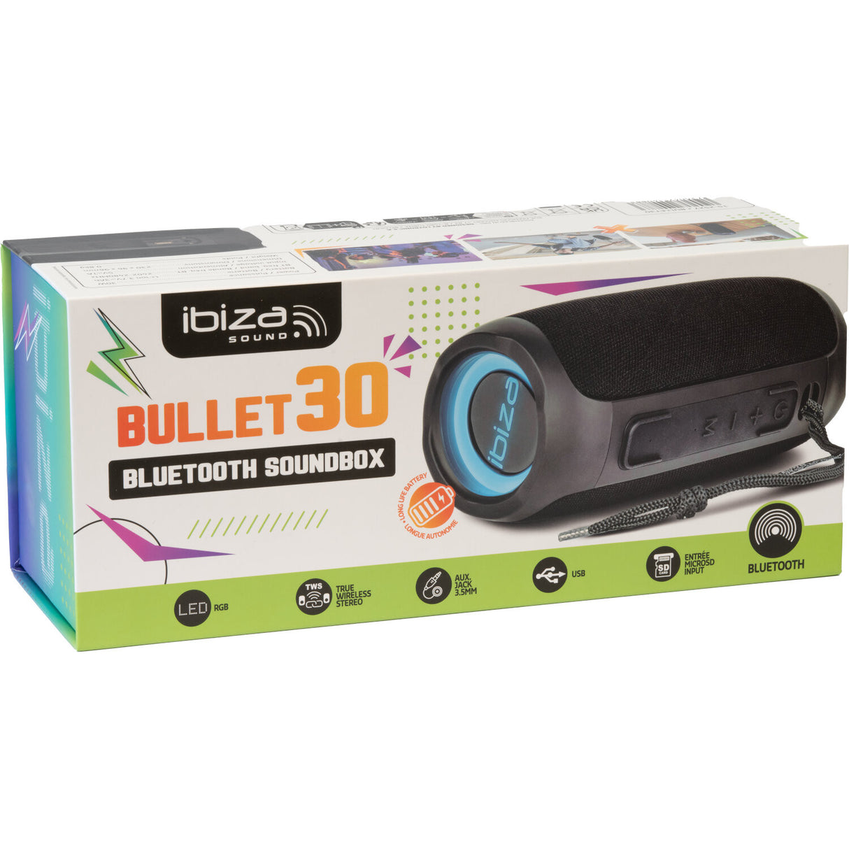 Ibiza BULLET30 Bluetooth Højttaler