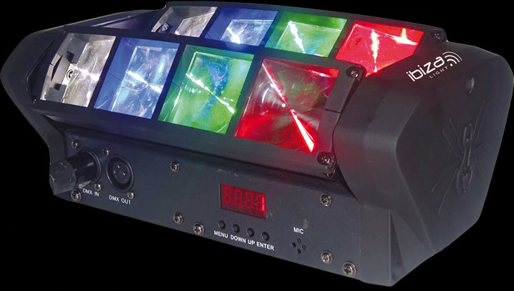 Ibiza Mini Spider Lyseffekt (RGBW)