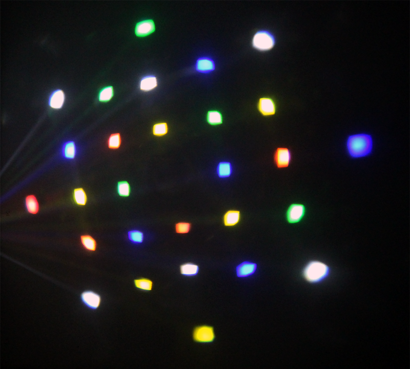 Ibiza 2-i-1 Discolys hvid LED