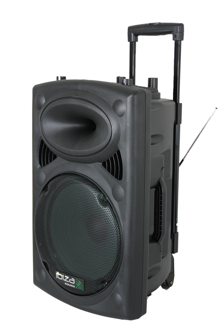 Ibiza Transportabel Højttaler m. 15" Bas (Sort, 800W)