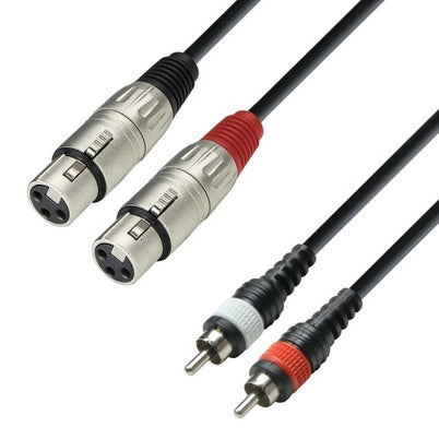 XLR Hun til Phono Adapterkabel (3m)