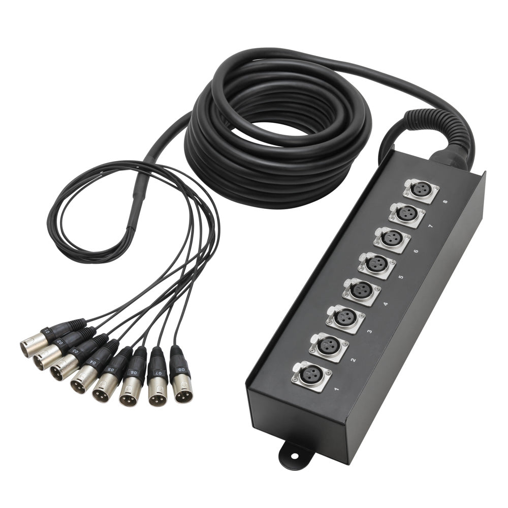 Multikabel med Stage Box 8/0 (10 m)
