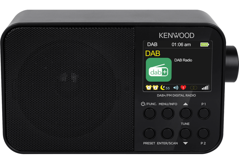 Kenwood CRM30DABB DAB+ Radio (Sort)