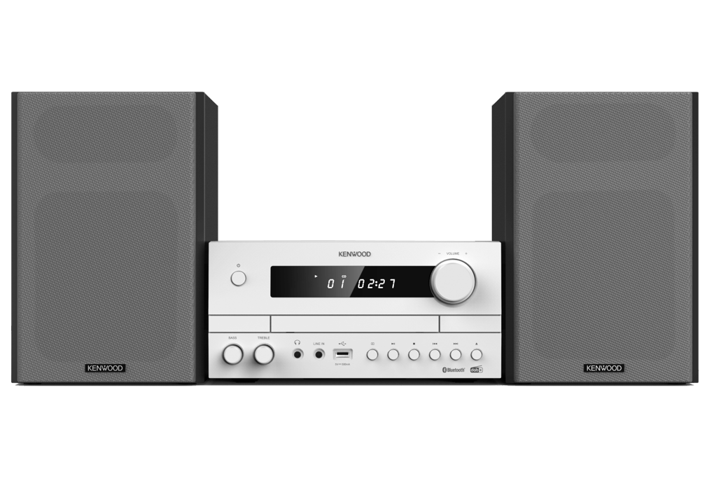 Kenwood M-822DAB Minianlæg m. Bluetooth og DAB+ (Hvid)
