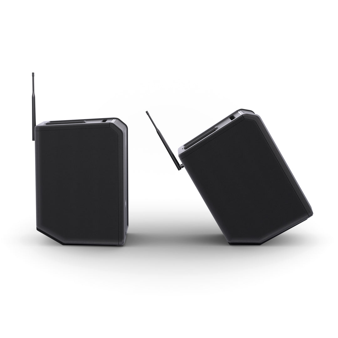 LD Systems ANNY® 8 HHD B8 - Bærbar batteridrevet Bluetooth® PA-højttaler med mixer og 1 x trådløs håndholdt mikrofon, Stage Black