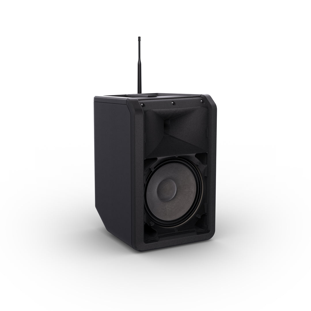 LD Systems ANNY® 8 HHD B8 - Bærbar batteridrevet Bluetooth® PA-højttaler med mixer og 1 x trådløs håndholdt mikrofon, Stage Black