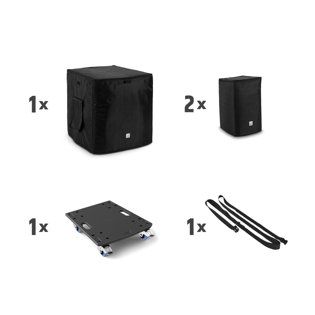 LD Systems DAVE 12 G4X BAG SET - Transportsæt med hjulplade og beskyttelsesovertræk til DAVE 12 G4X