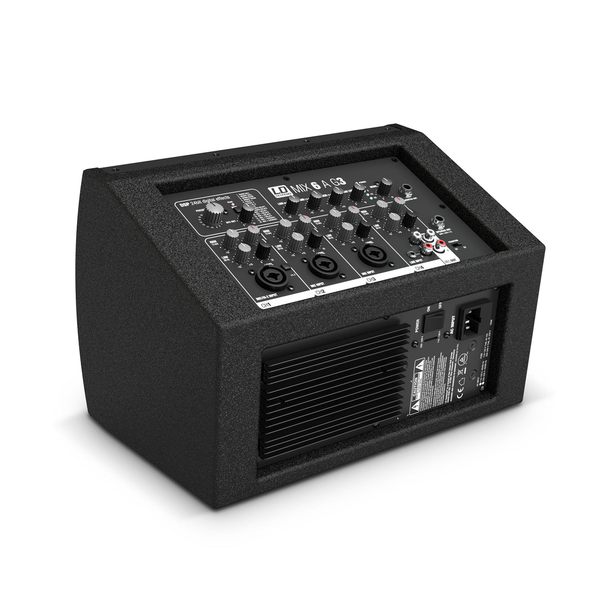 LD Systems MIX 6 A G3 - Aktiv 2-vejs højttaler med integreret 4-kanals mixer