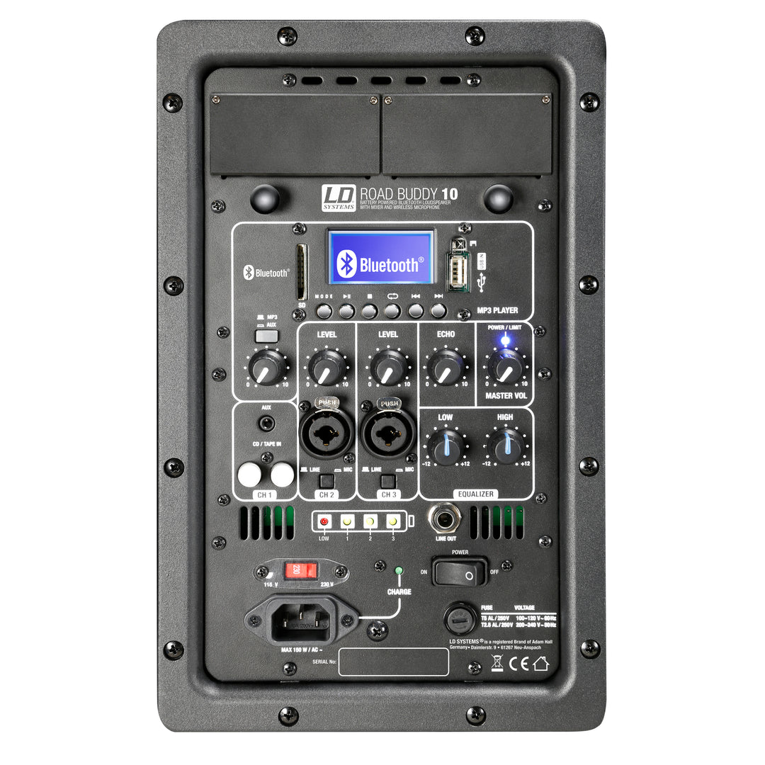 LD Systems ROADBUDDY 10 BASIC - Batteridrevet Bluetooth-højttaler med mixer